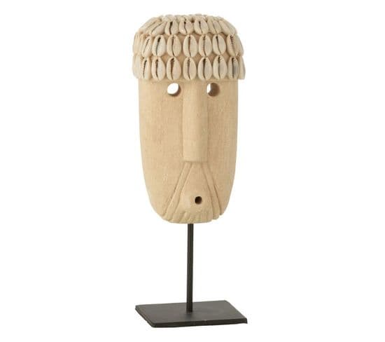 Statuette Masque Coquillage "julien" 23cm Naturel