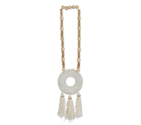 Collier De Coquillages Déco "perles" 60cm Blanc