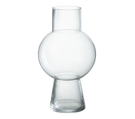 Vase Boule En Verre "pinky Perfect" 31cm Transparent