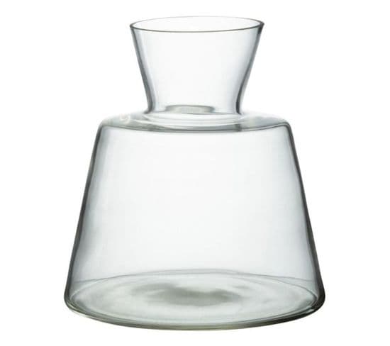 Vase Évasé En Verre "conique" 20cm Transparent
