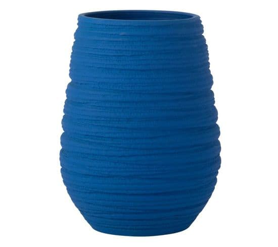 Vase En Céramique "fiesta" 30cm Bleu