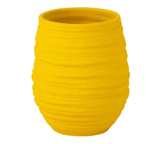 Vase En Céramique "fiesta" 23cm Jaune