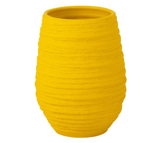 Vase En Céramique "fiesta" 30cm Jaune