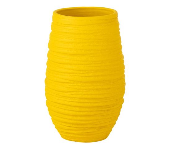 Vase En Céramique "fiesta" 40cm Jaune