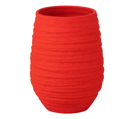 Vase En Céramique "fiesta" 30cm Rouge