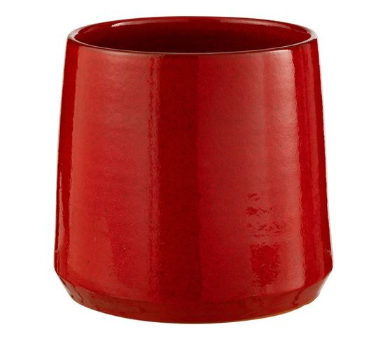 Cache-pot En Céramique "valentine" 24cm Rouge