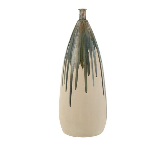 Vase Déco En Céramique "peinture" 73cm Vert