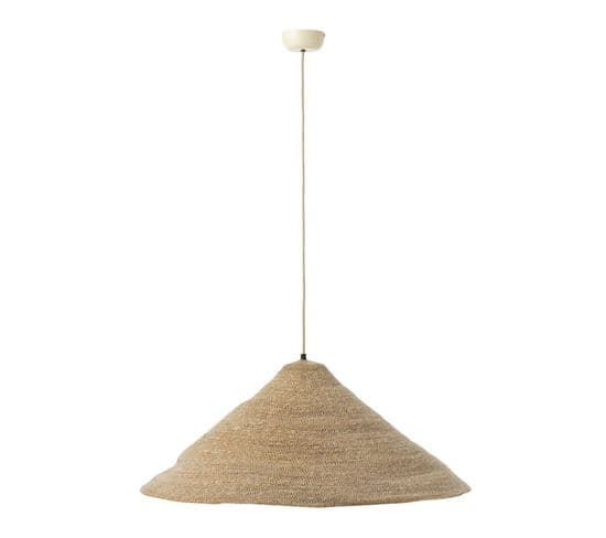 Lampe Suspension Chapeau "moonj" 80cm Naturel Clair