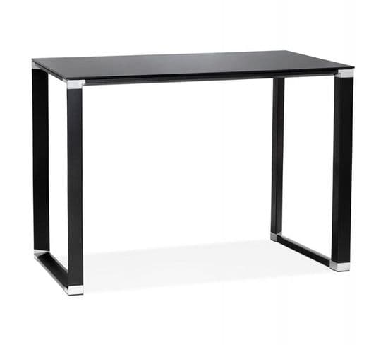 Bureau Design En Verre "zaho" 140cm Noir