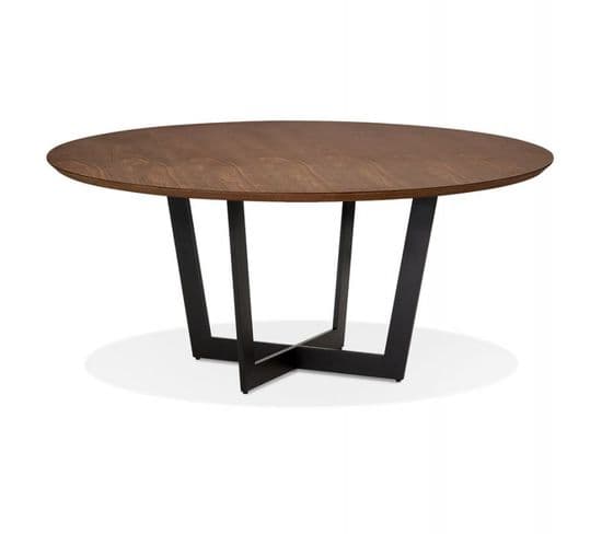 Table De Repas Ronde Design "nyna" 120cm Noyer