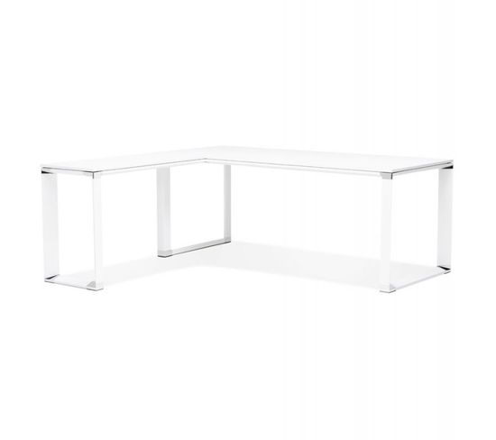 Bureau D'angle Design "hovik" 200cm Blanc