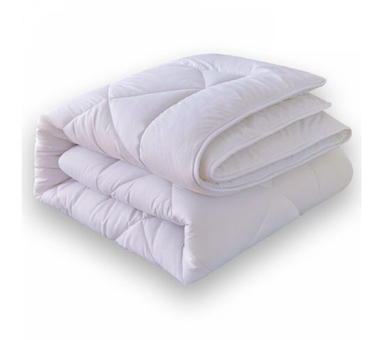 Couette En Microfibre 240x200cm Blanche Herzberg Hg24267wd