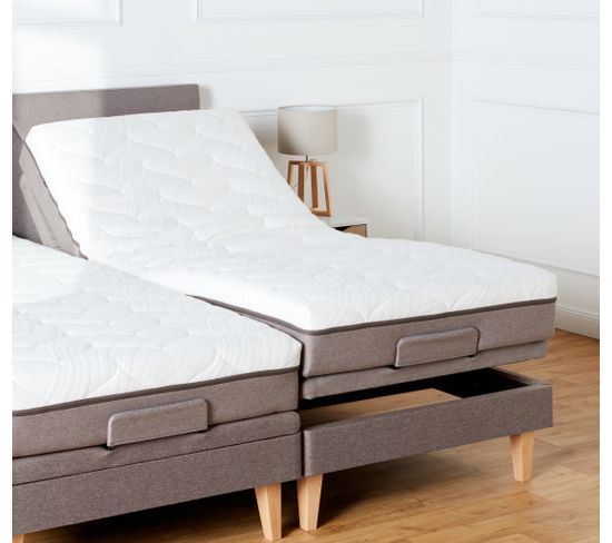 Matelas mousse 70x190 cm DREAMEA GRAPHIC LATEX RELAX