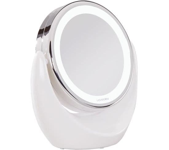 LED Mirror - Miroir Grossissant X10 Double Face - Eclairage LED - Look Design