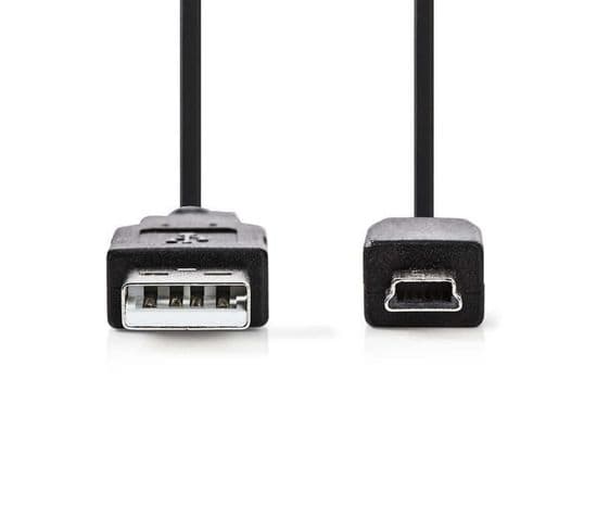 Usb 2.0 Cable A Male Mini 5-pin Male 2.0 M Noir