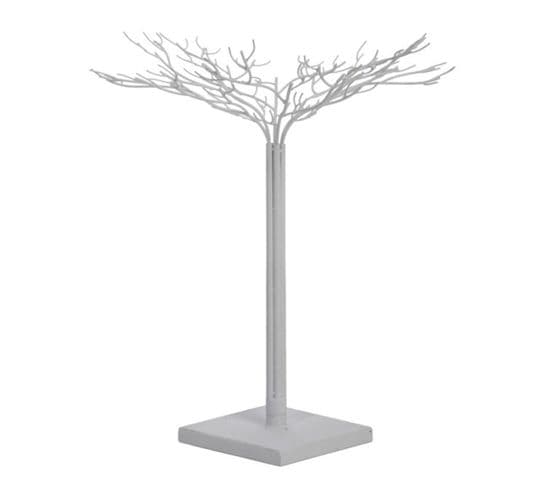 Arbre Décoratif En Métal "féerique" 64cm Blanc