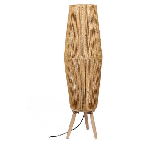 Lampe Leandra En Corde Avec Trepied En Bois