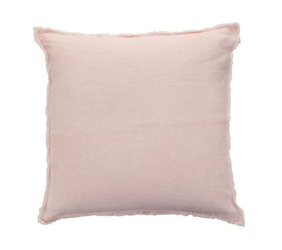 Coussin Déco Carré "faded" 45x45cm Rose Poudré