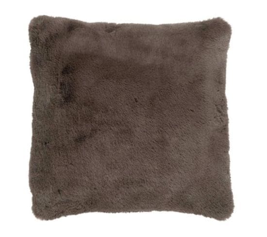 Coussin Imitation Fourrure "cutie" 45x45cm Taupe