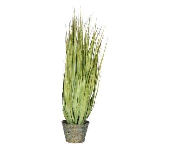 Plante Artificielle En Pot "herbes Sauvages" 68cm Vert