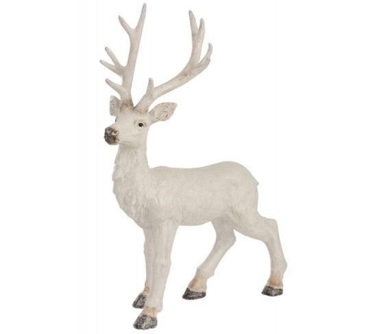 Statue Déco à Poser Cerf "debout" 104cm Blanc