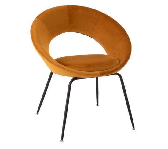 Fauteuil Design "trouma" 78cm Ocre