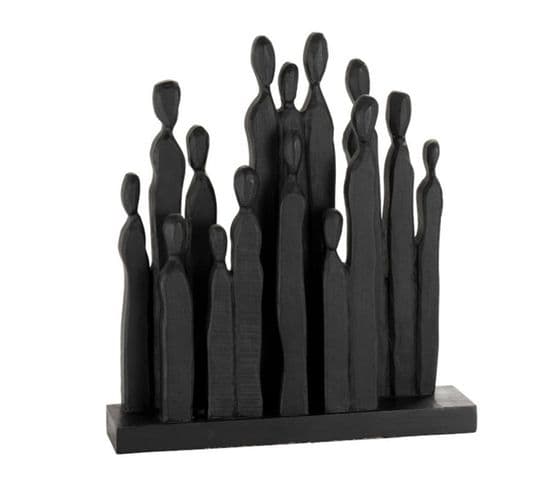 Statuette Déco "personnage Groupe" 48cm Noir