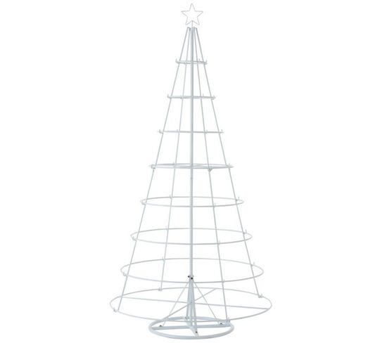 Statue Déco "arbre De Noël 8 Niveaux" 188cm Blanc