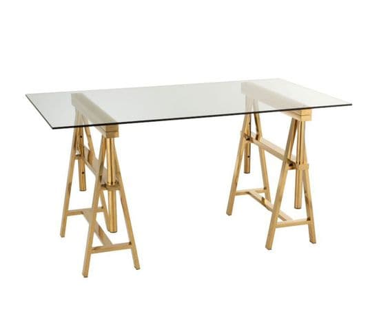 Bureau Design "ajustable" 150cm Transparent