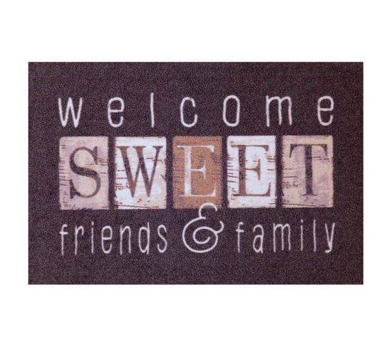 Tapis D'entrée Motif Welcome Sweet Friends 50x80cm