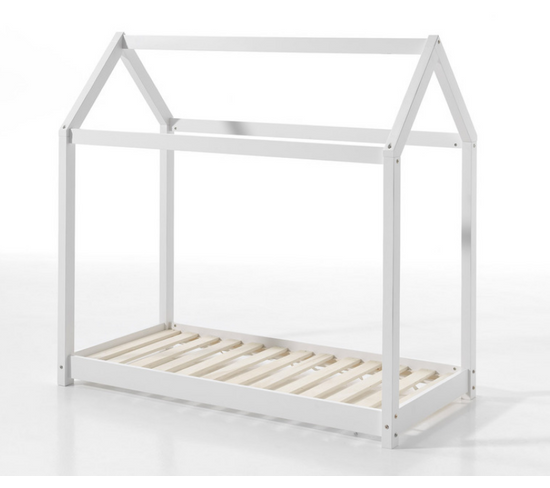 Lit Enfant Design "cabane" 70x140cm Blanc