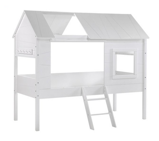 Lit Cabane Enfant "charlotte" 90x200cm Blanc