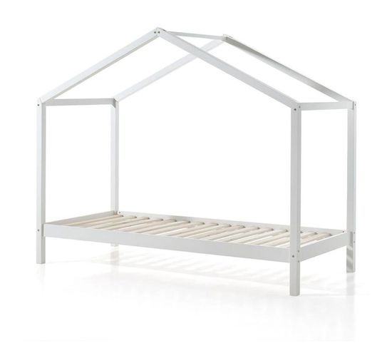 Lit Enfant Cabane "dallas Ii" 90x200cm Blanc