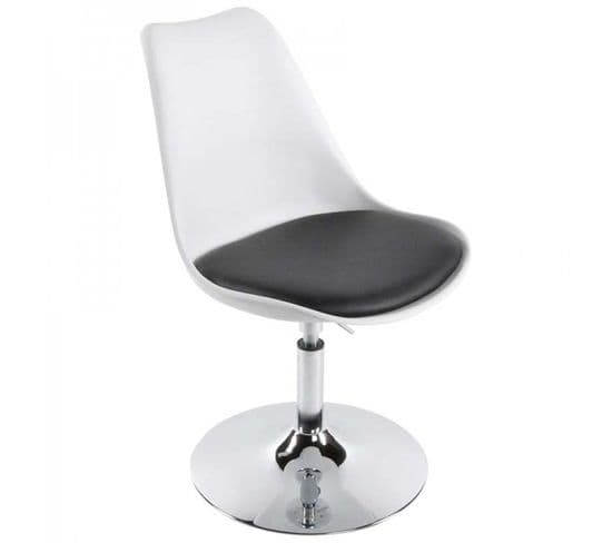 Chaise Design "cosmo" 85cm Blanc et Noir