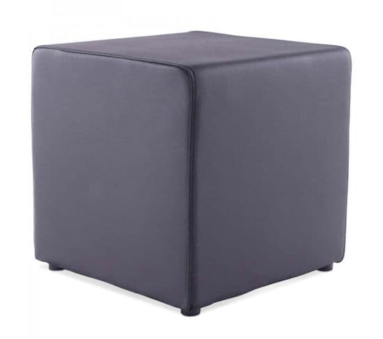 Pouf Carré Design "cube" 41cm Noir