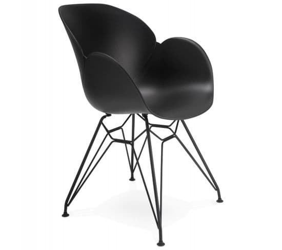 Fauteuil Design "kapt" 85cm Noir