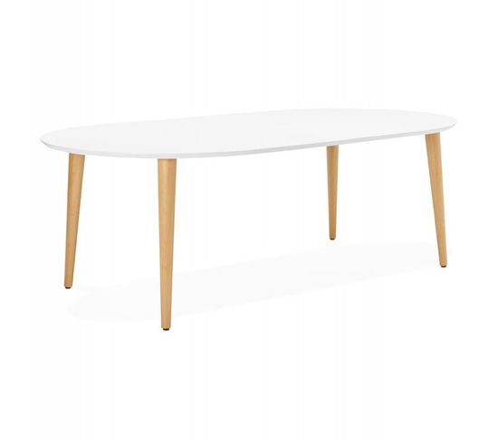 Table De Repas Extensible "jane" 220cm Blanc