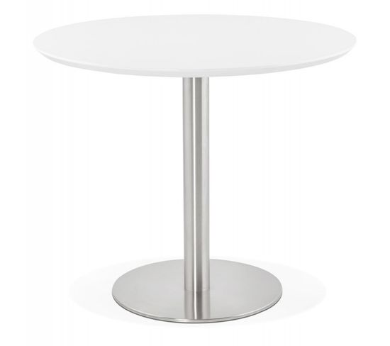 Table De Repas Design "kansas" 90cm Blanc