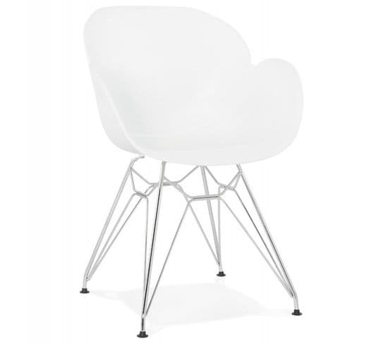 Fauteuil Design "katana" 82cm Blanc