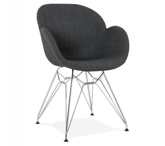 Fauteuil Design "arigato" 82cm Gris Foncé