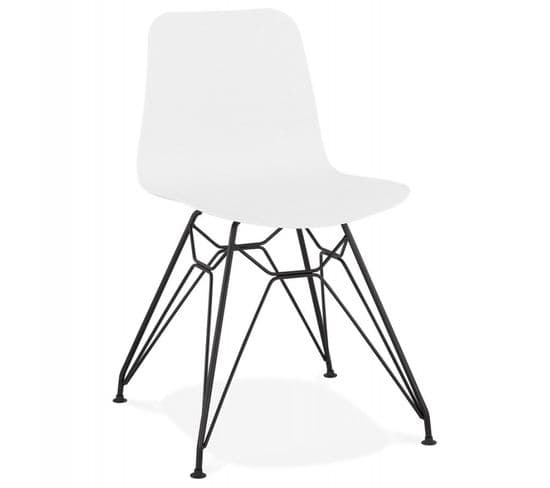 Chaise Design "spider" 83cm Blanc et Noir