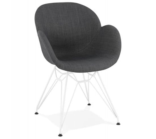 Fauteuil Design "syndra" 85cm Gris Foncé