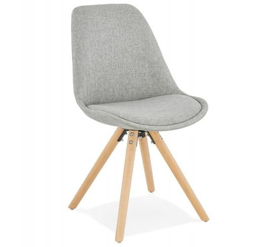 Chaise Scandinave "yolanda" 82cm Gris et Naturel