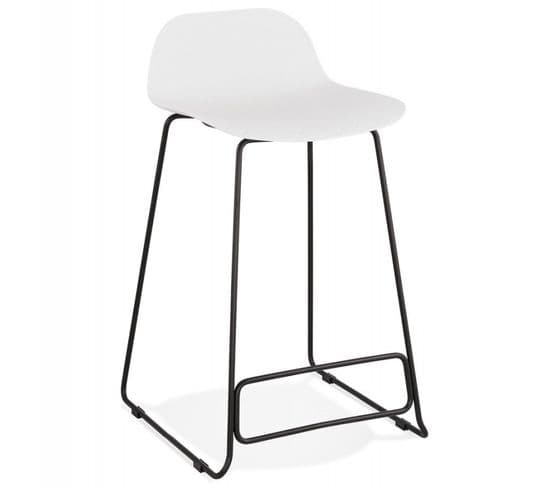 Tabouret De Bar "blitz" 85cm Blanc et Noir