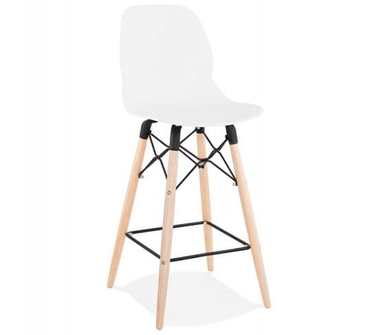 Tabouret De Bar Scandinave "astral" 105cm Blanc