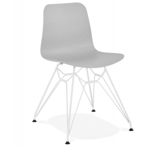 Chaise Design "spider" 83cm Gris et Blanc