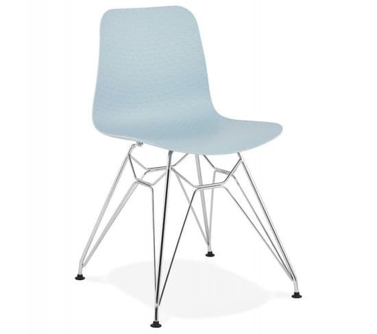 Chaise Design "spider" 83cm Bleu et Argent