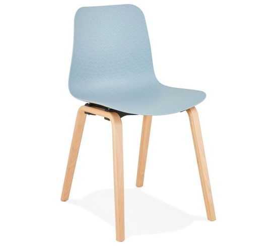 Chaise Design "sparkling" 81cm Bleu et Naturel