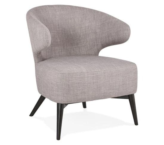 Fauteuil Design Lounge "hera" 72cm Gris et Noir