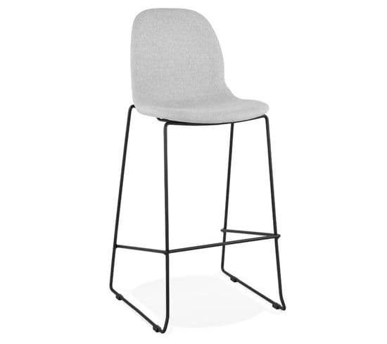 Tabouret De Bar Design Tissu "molie" 111cm Gris